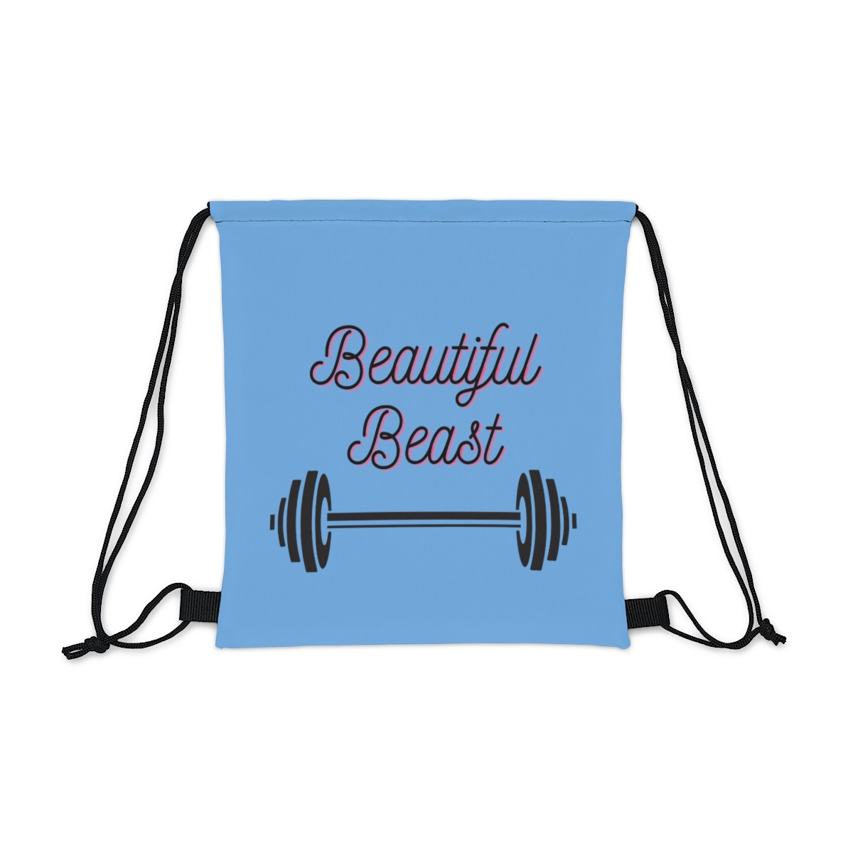 Outdoor Drawstring Bag Beautiful Beast Sky Blue