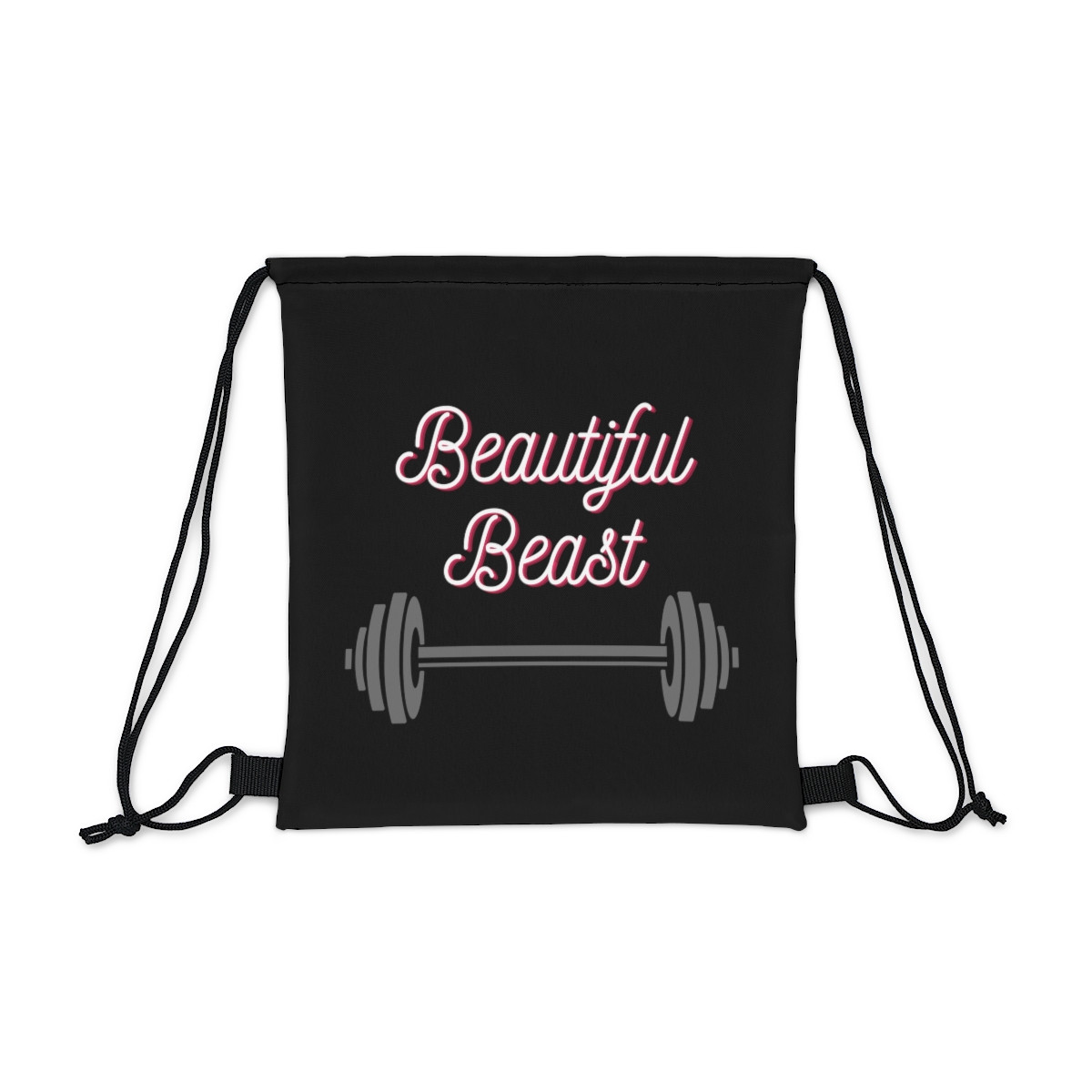 Outdoor Drawstring Bag Beautiful Beast Black