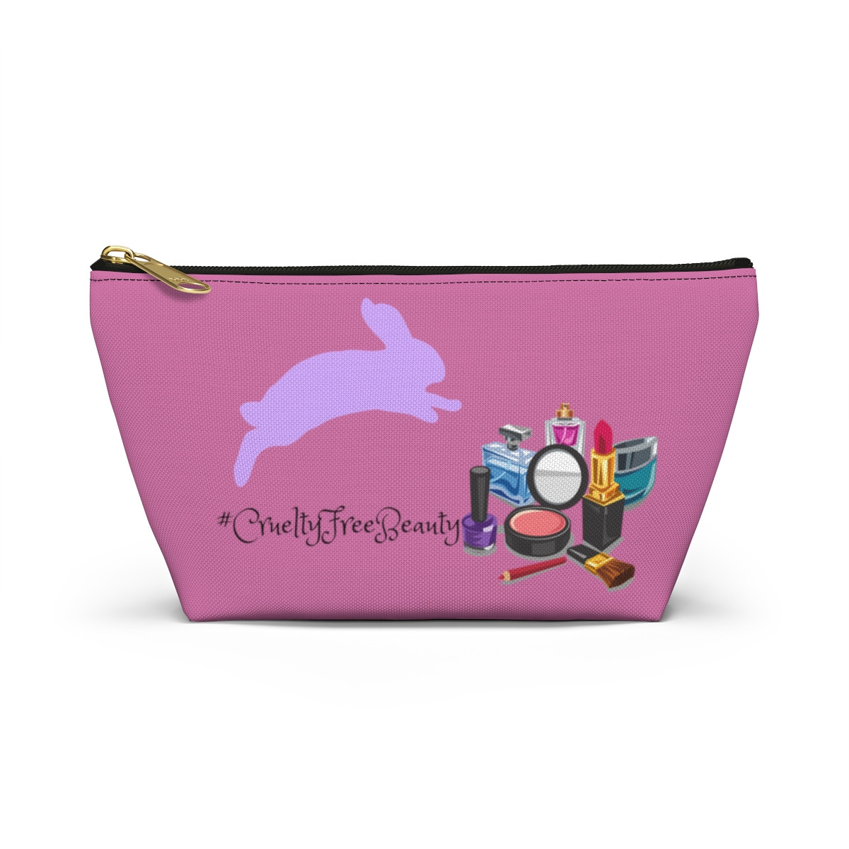 Cruelty Free beauty essentials bag dusty rose