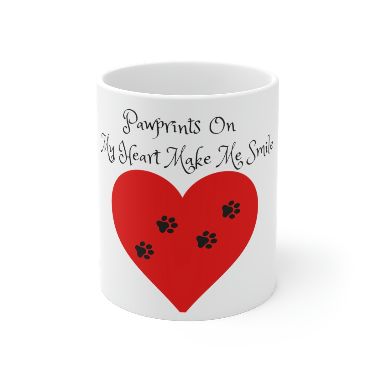 Pawprint Heart Mug