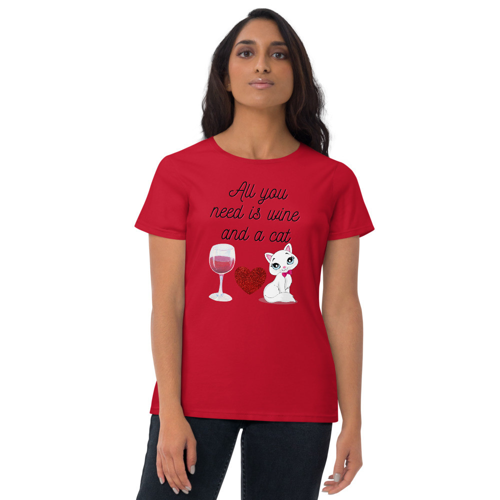 Wine and Cat T-shirt