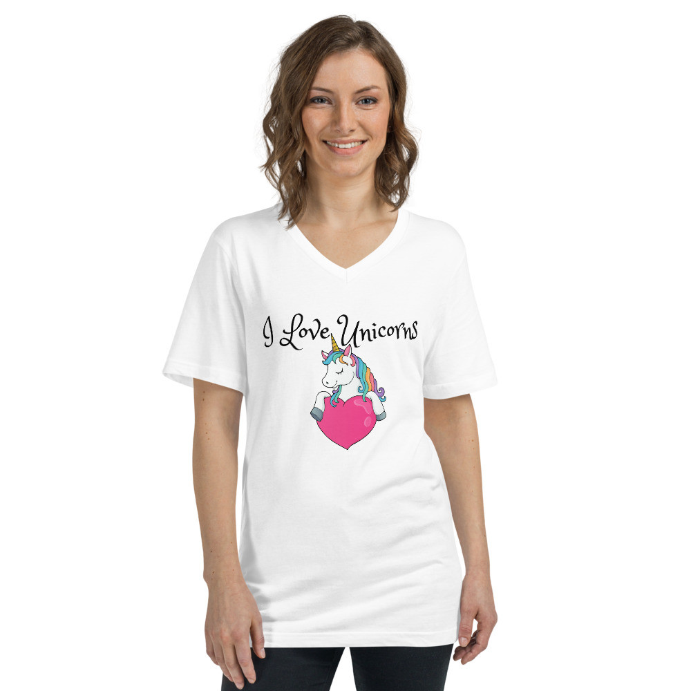 I Love Unicorns V Tee