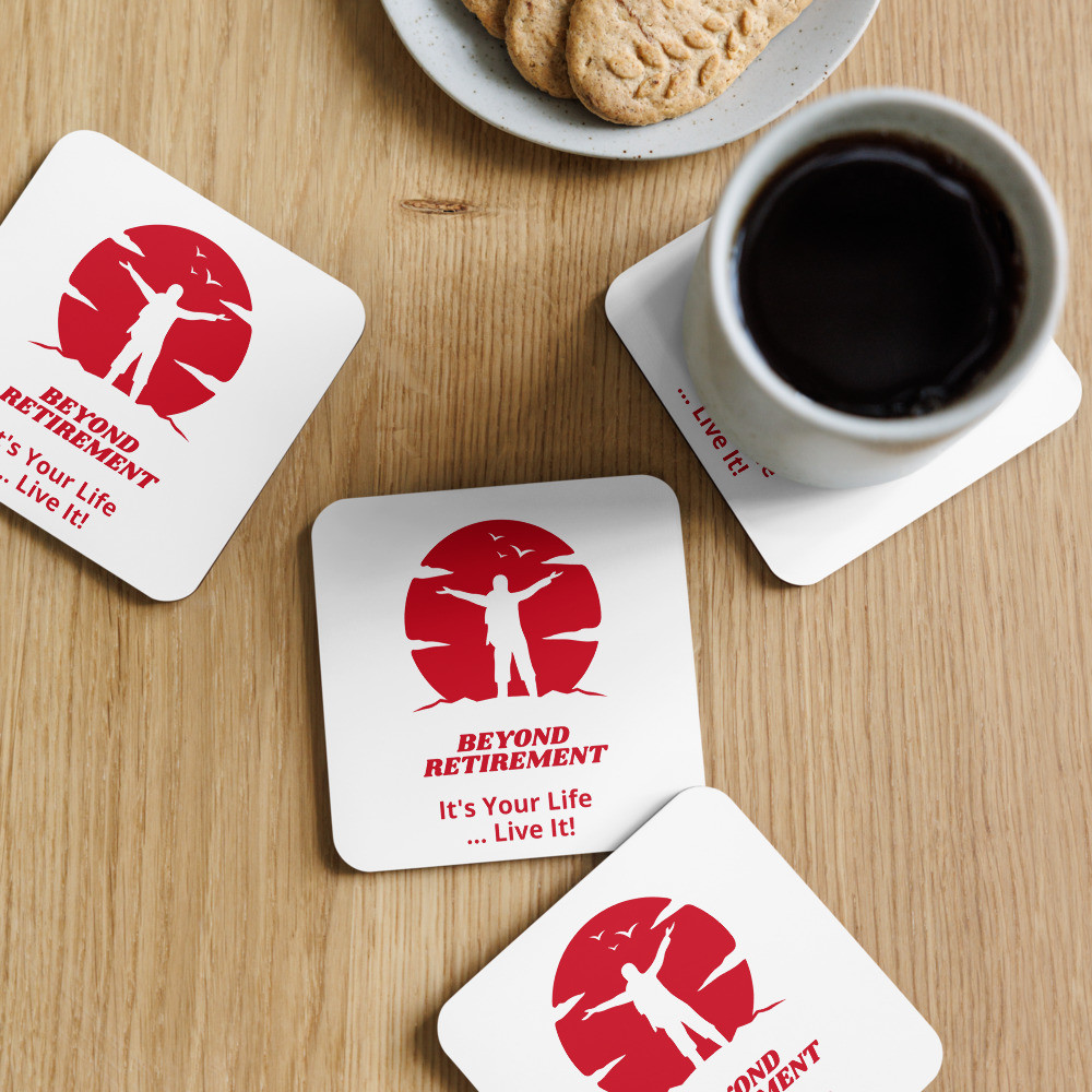 Beyond Retirement Cork-back coaster