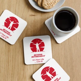 Beyond Retirement Cork-back coaster