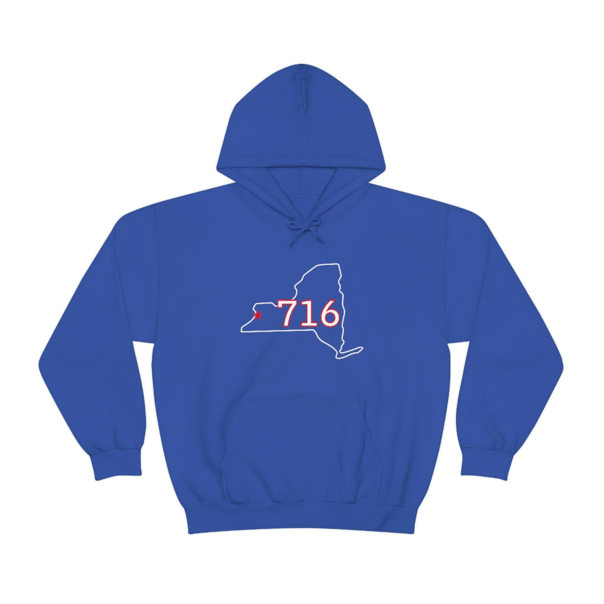 Buffalo 716 (Blue) - Unisex Heavy Blend™ Hooded Sweatshirt