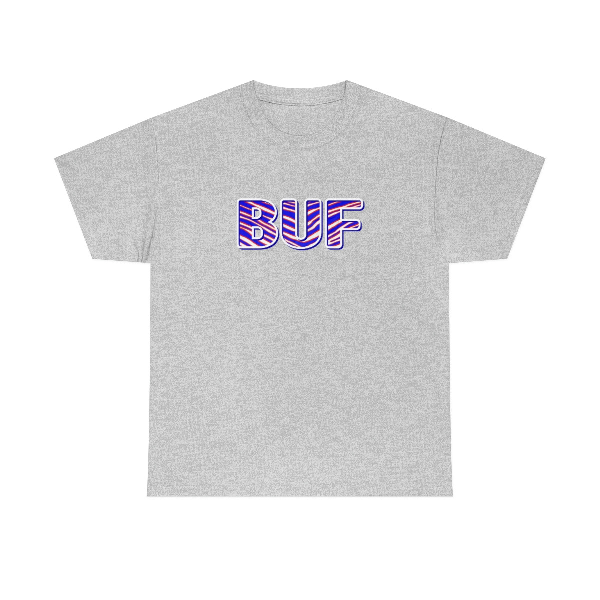 Buffalo Zubaz Edition (Grey) - Unisex Heavy Cotton Tee