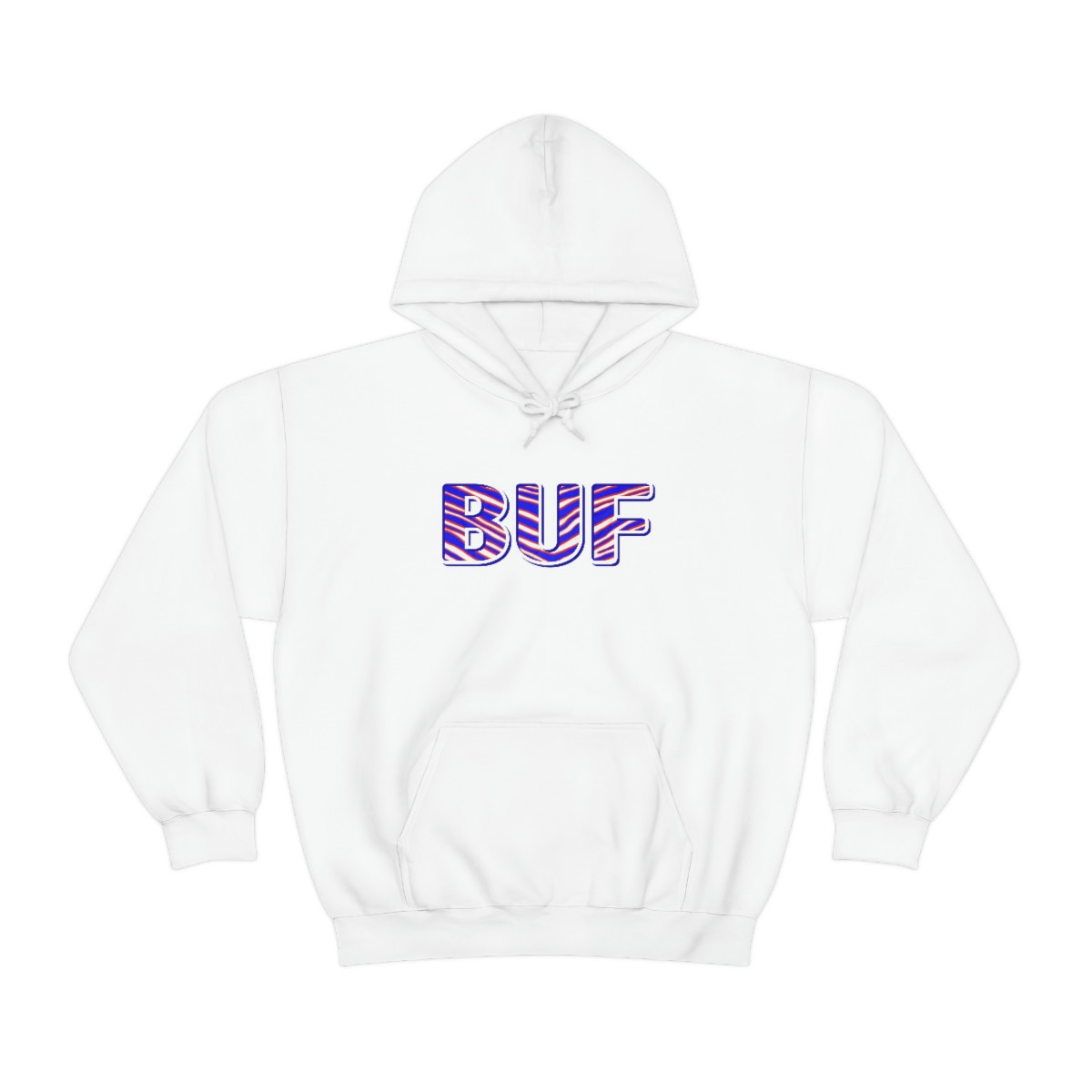 Buffalo Zubaz Edition (White) - Unisex Heavy Blend™ Hooded Sweatshirt