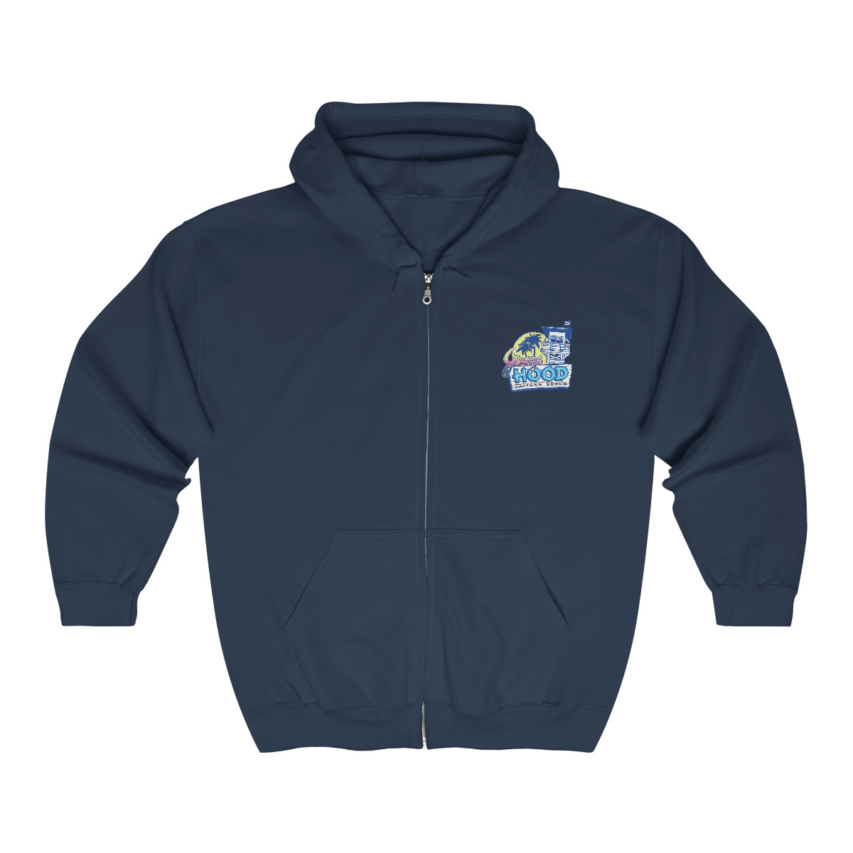 Historic District (Pocket/Back) - Unisex Heavy Blend™ Full Zip Hooded Sweatshirt