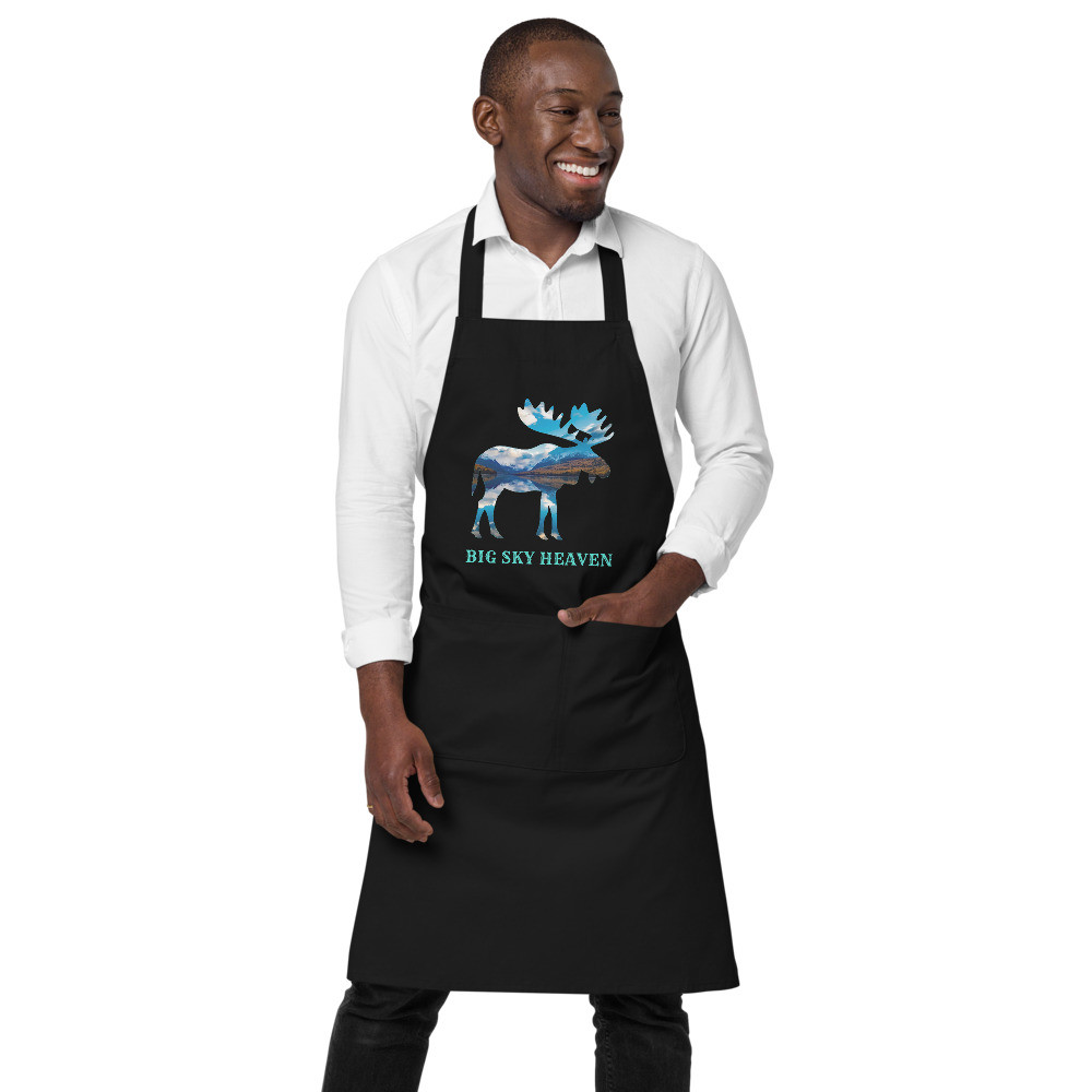 Big Sky Heaven Moose Organic cotton apron