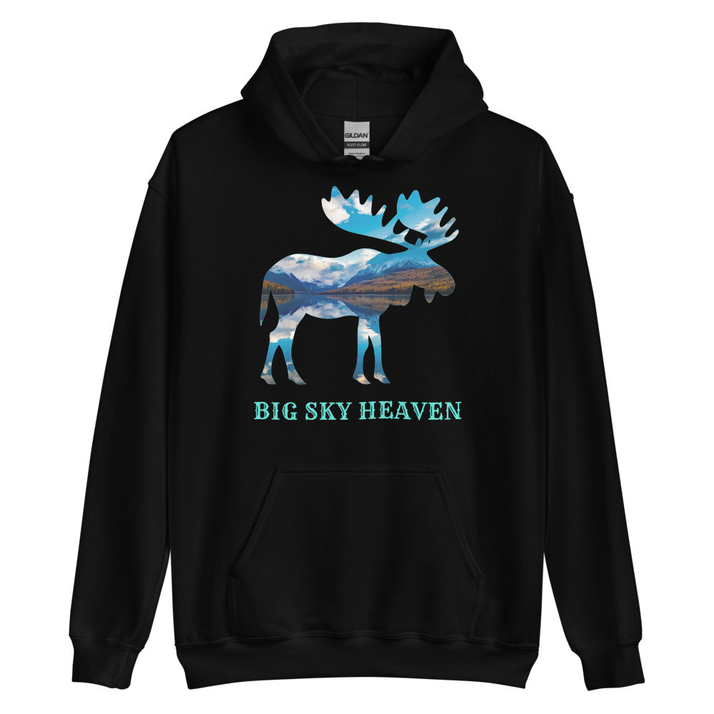 Big Sky Heaven Moose Original Unisex Hoodie