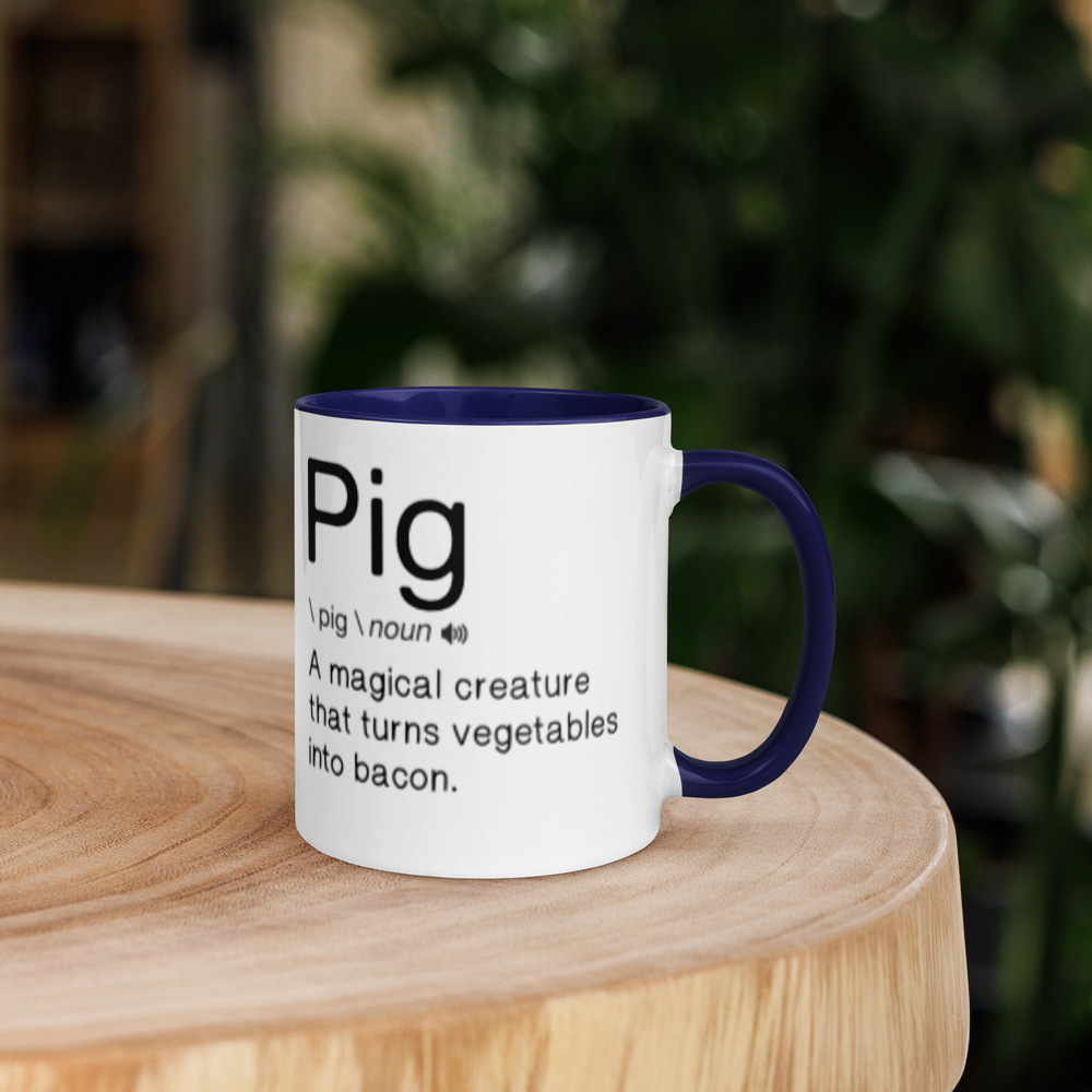 Pig Definition Mug with Color Inside