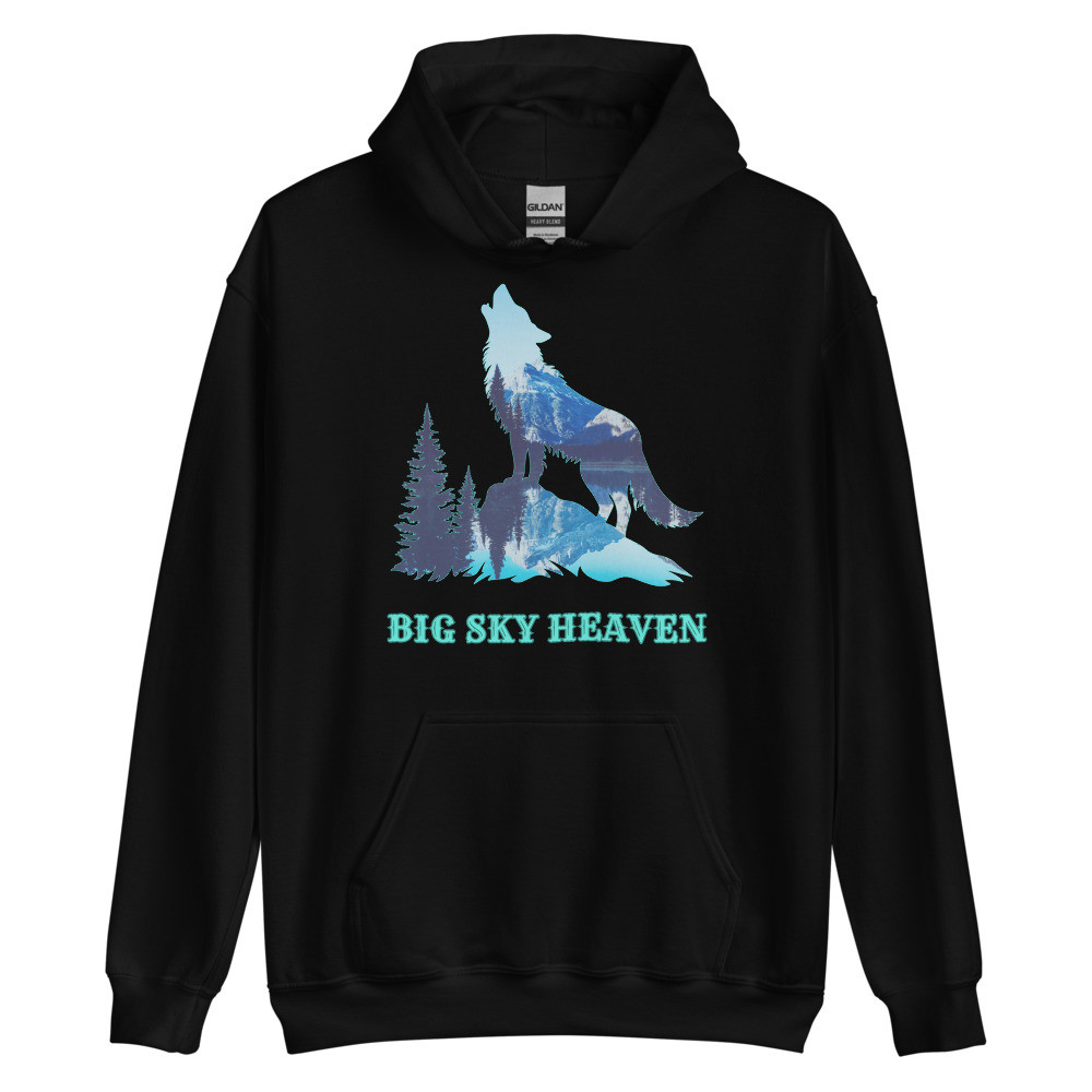 Big Sky Heaven Wolf Unisex Hoodie