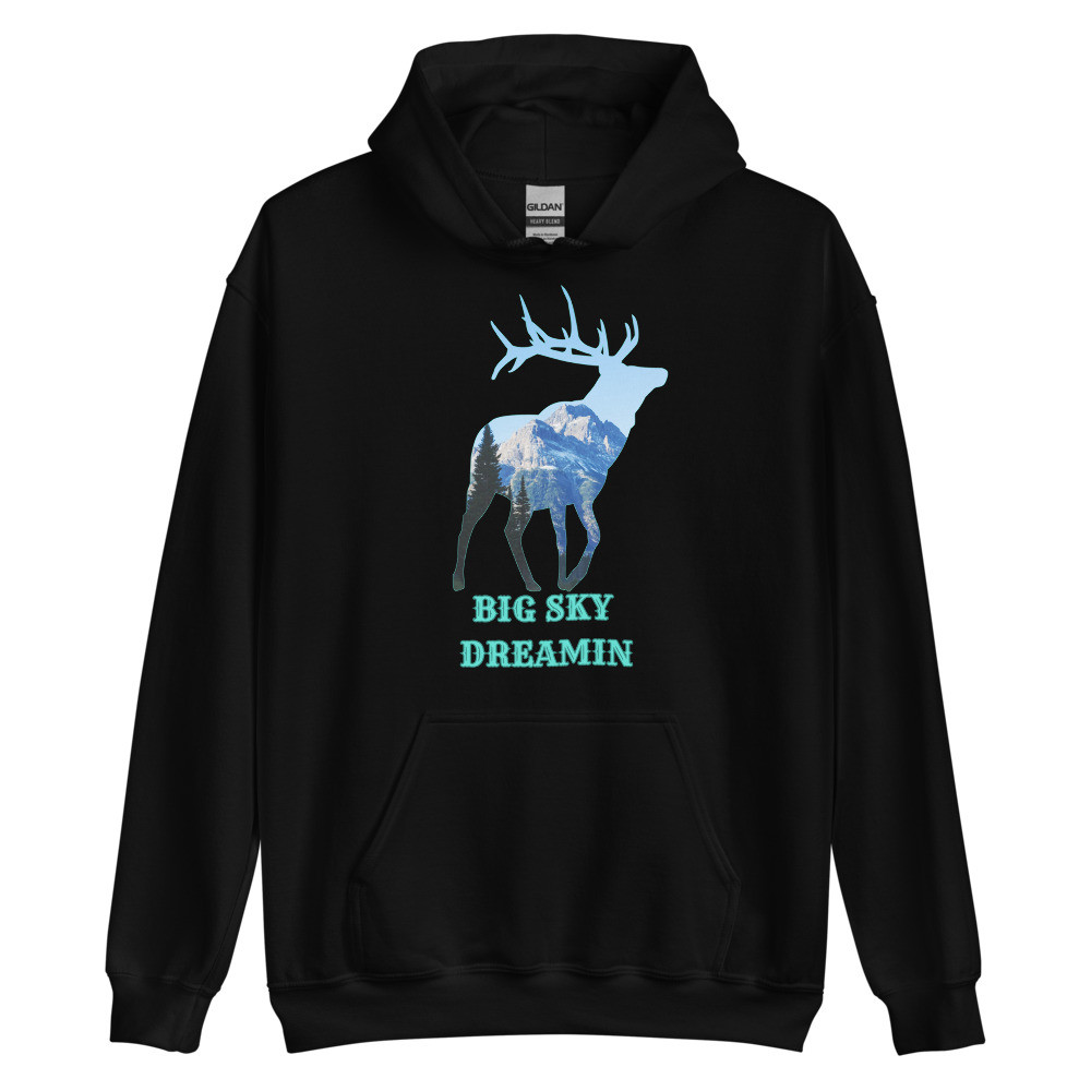 Big Sky Dreamin Elk Unisex Hoodie