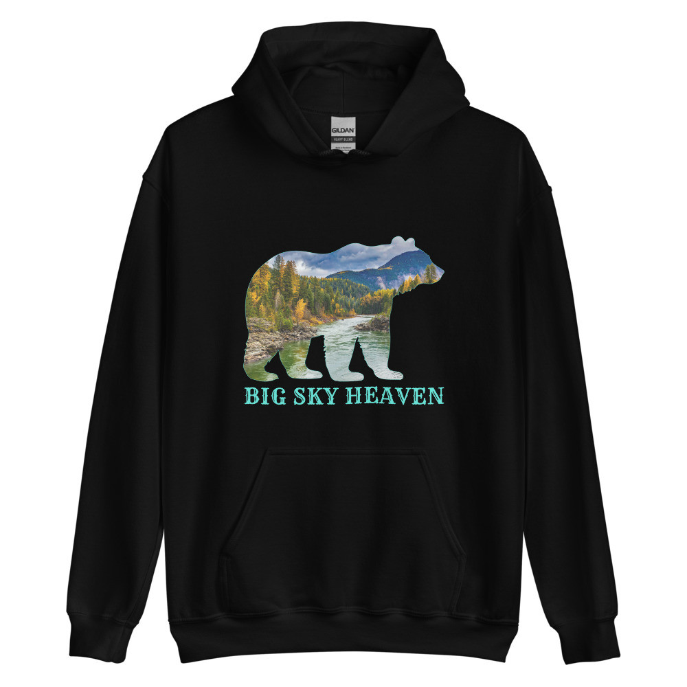 Big Sky Heaven Bear Unisex Hoodie