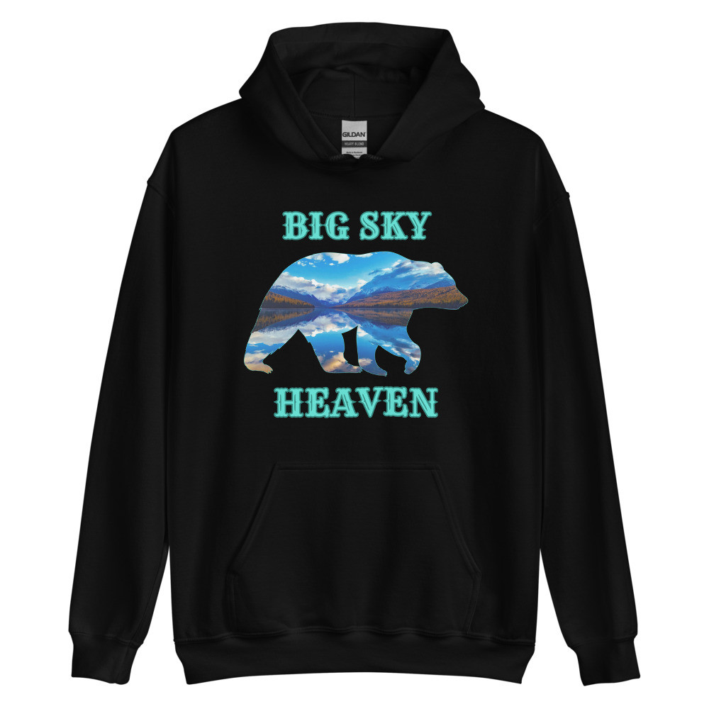 Big Sky Heaven Walking Bear Unisex Hoodie