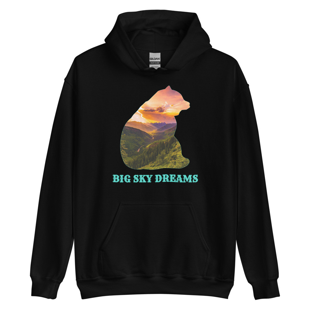 Big Sky Dreams Sitting Bear Unisex Hoodie