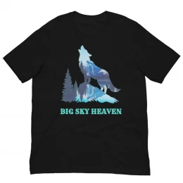 Big Sky Heaven Wolf Unisex t-shirt