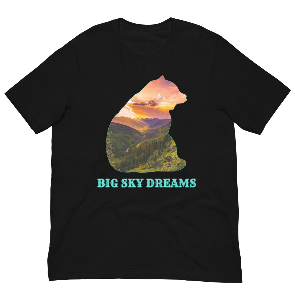 Big Sky Dreams Sitting Bear Unisex t-shirt