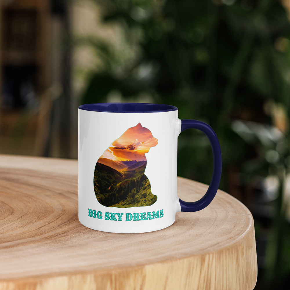 Big Sky Dreams Sitting Bear Mug with Color Inside