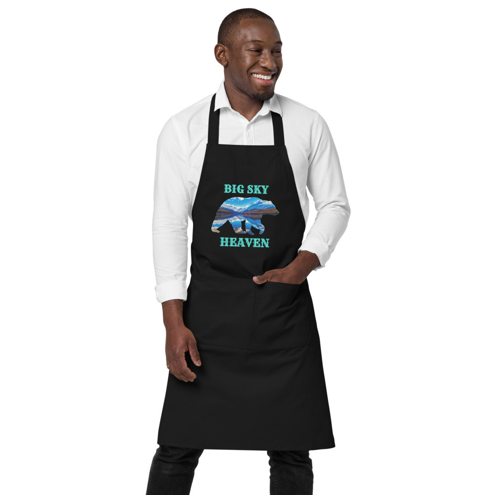 Big Sky Heaven Walking Bear Organic cotton apron
