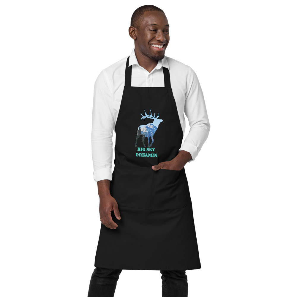 Big Sky Dreamin Elk Organic cotton apron