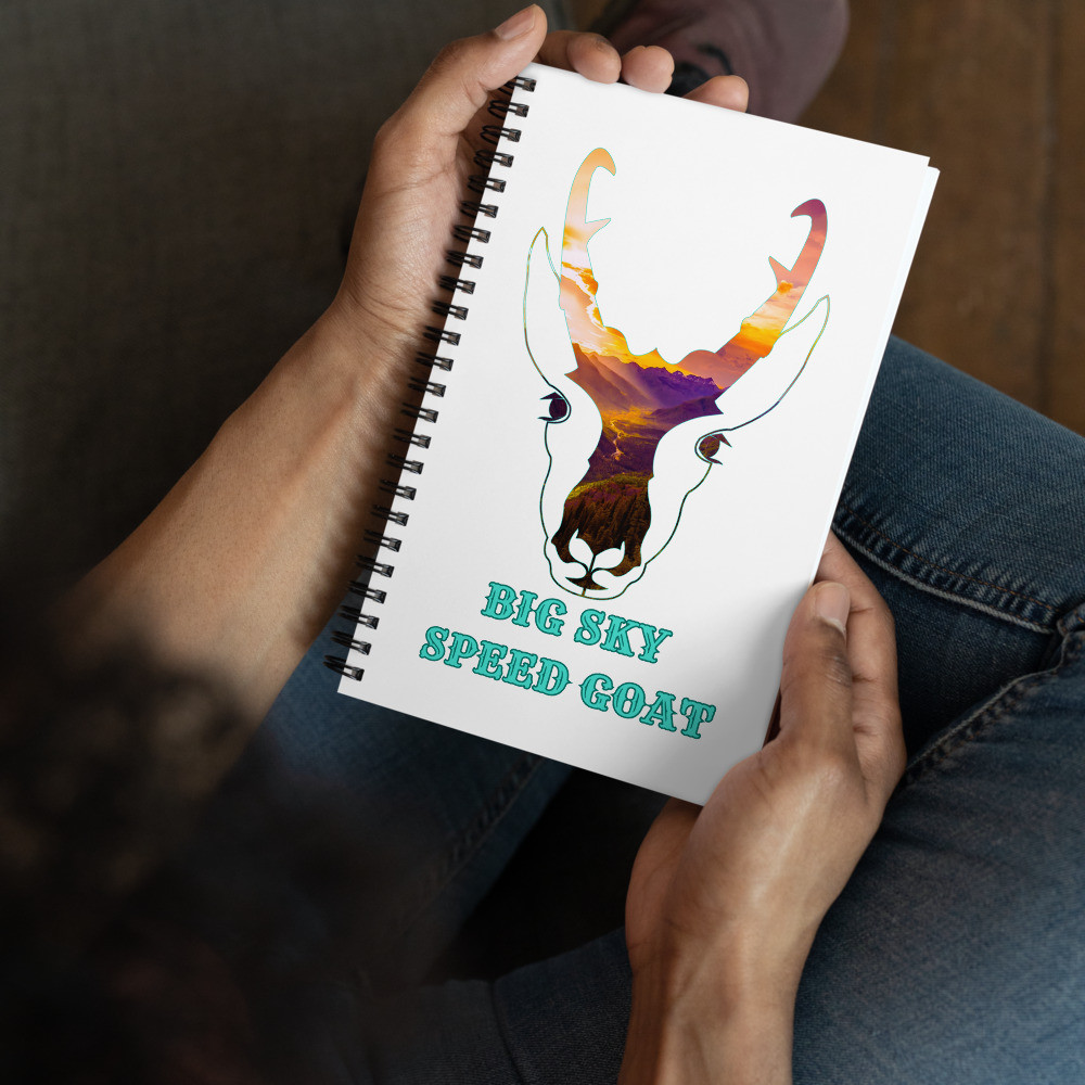 Big Sky Antelope Speed Goat Spiral notebook