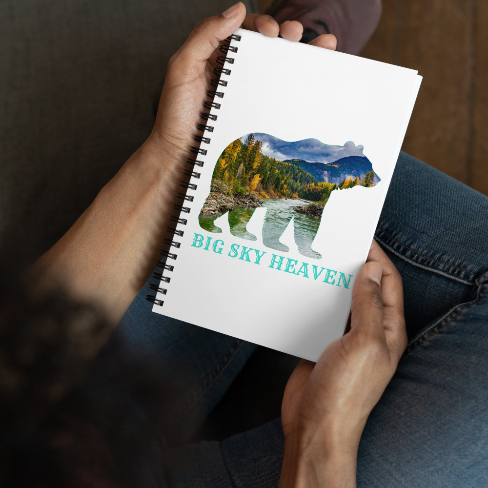 Big Sky Heaven Bear Spiral notebook