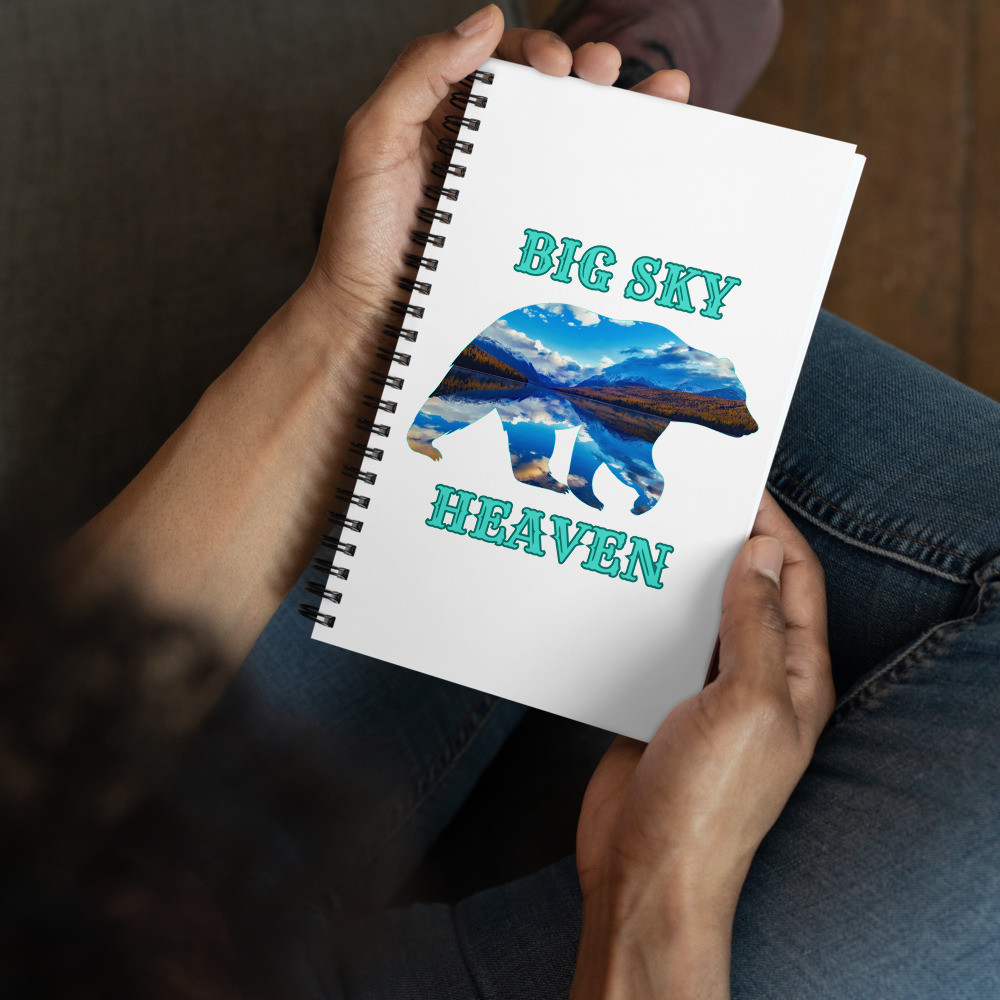 Big Sky Heaven Walking Bear Spiral notebook