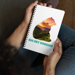 Big Sky Dreams Sitting Bear Spiral notebook