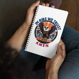 In Ribs We Trust Amen Spiral notebook