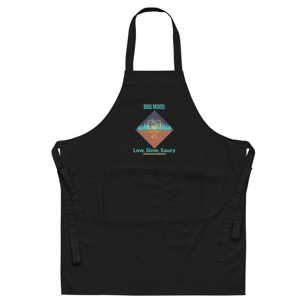 BBQ Mood: Low, Slow, Saucy Organic cotton apron