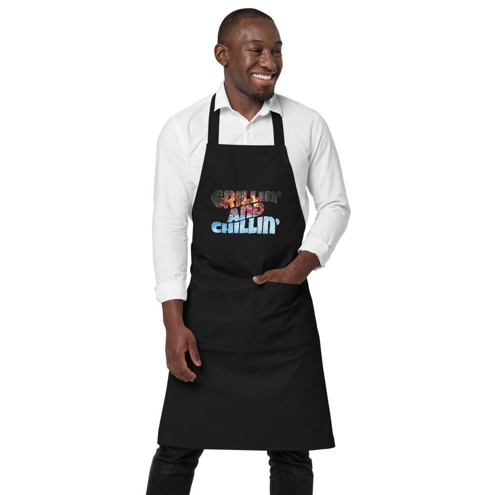 BBQ Grillin' And Chillin' Organic cotton apron