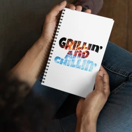 BBQ Grillin' And Chillin'  Spiral notebook
