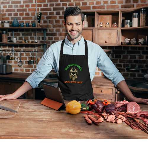 Elk On The Grill Organic cotton apron