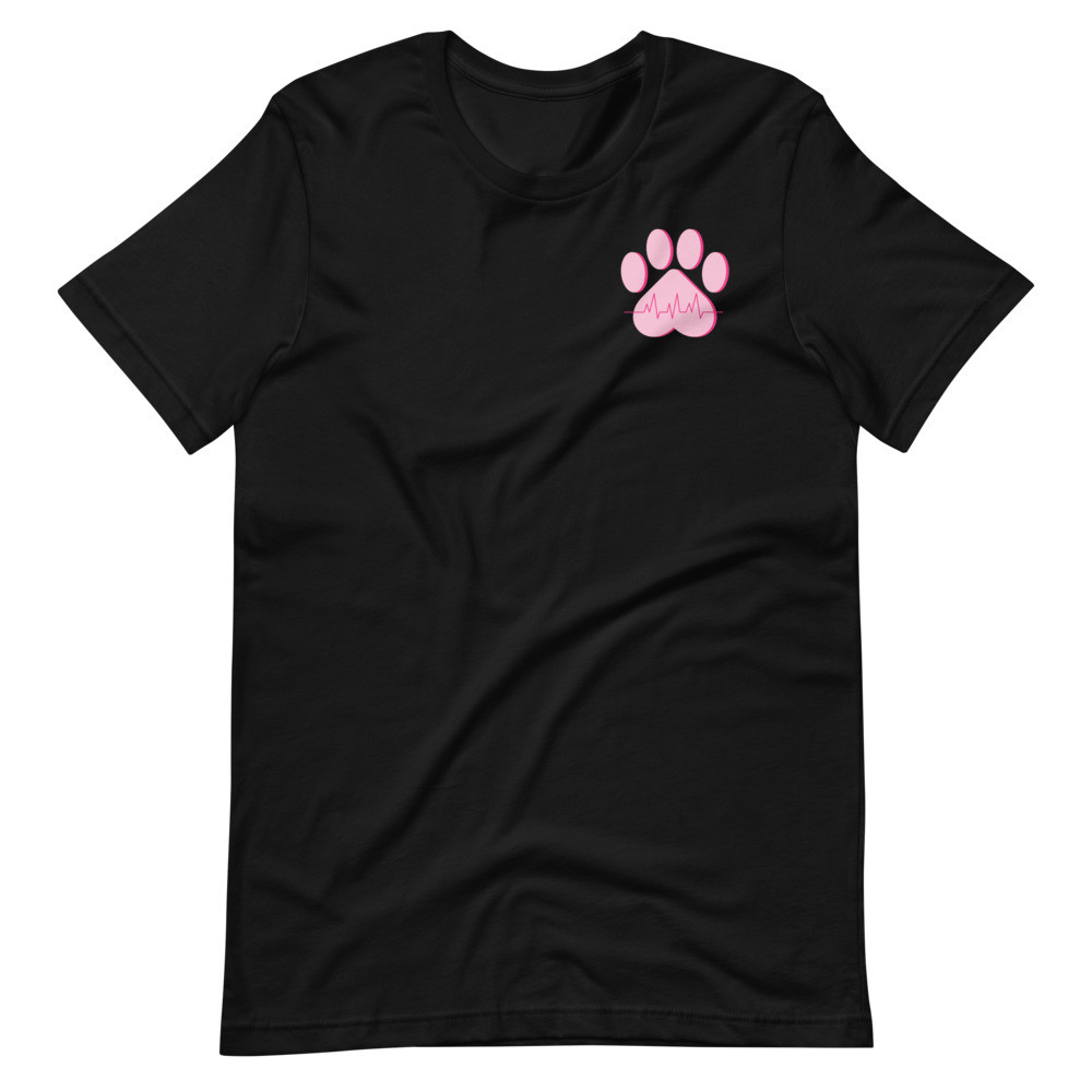 Heart-Shaped Paw - Unisex Short-Sleeved Tee