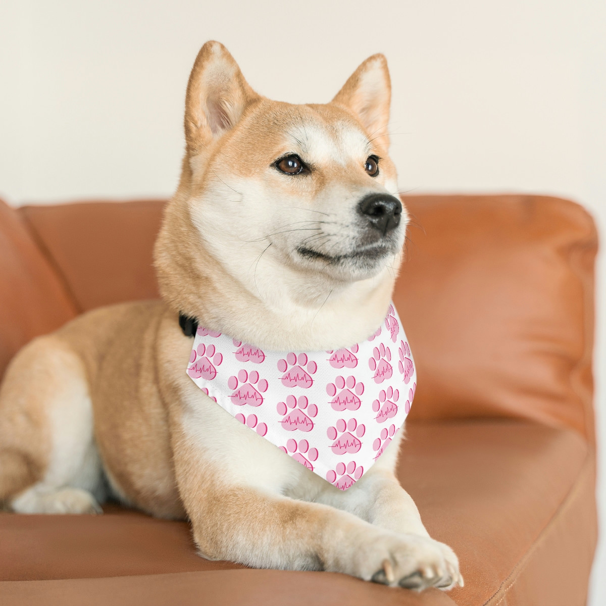Heart-Shaped Paw - Pet Bandana Collar