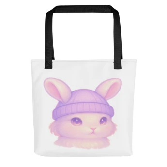 Dreamy Pink Bunny - Tote Bag - White