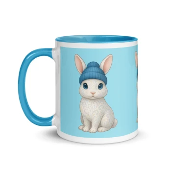 Rabbit Blue Beanie - Colour Mug
