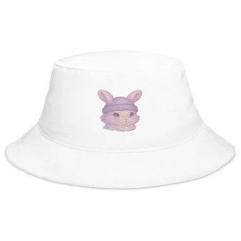 Dreamy Pink Bunny - Bucket Hat - Custom Embroidery