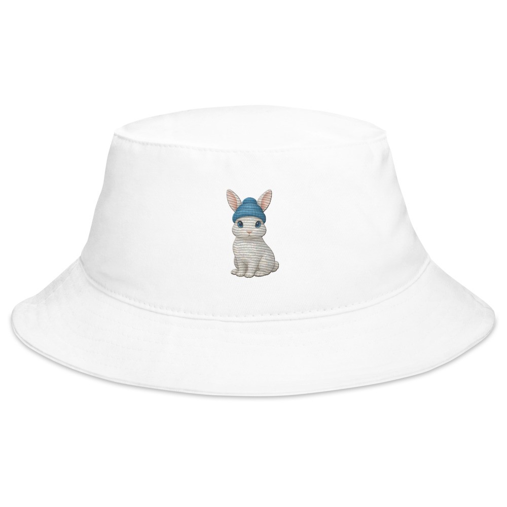 Rabbit Blue Beanie - Bucket Hat - Custom Embroidery