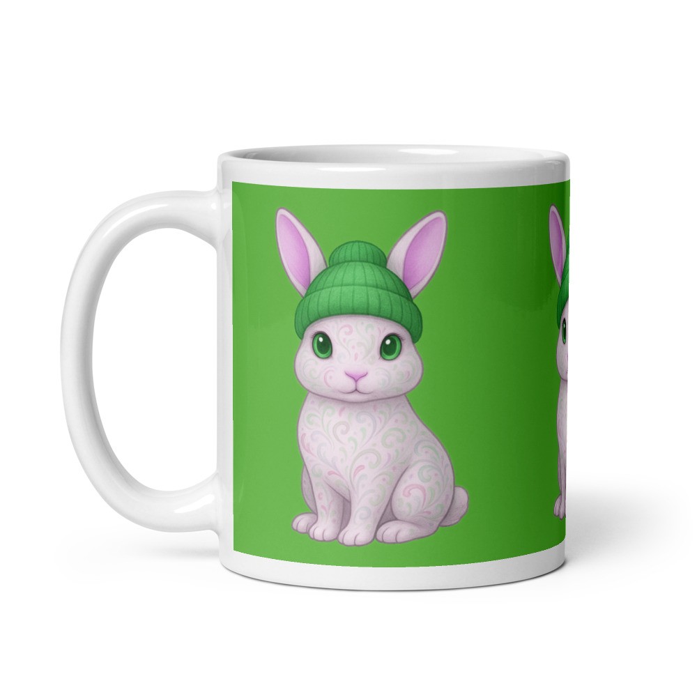 Rabbit Green Beanie - Mug