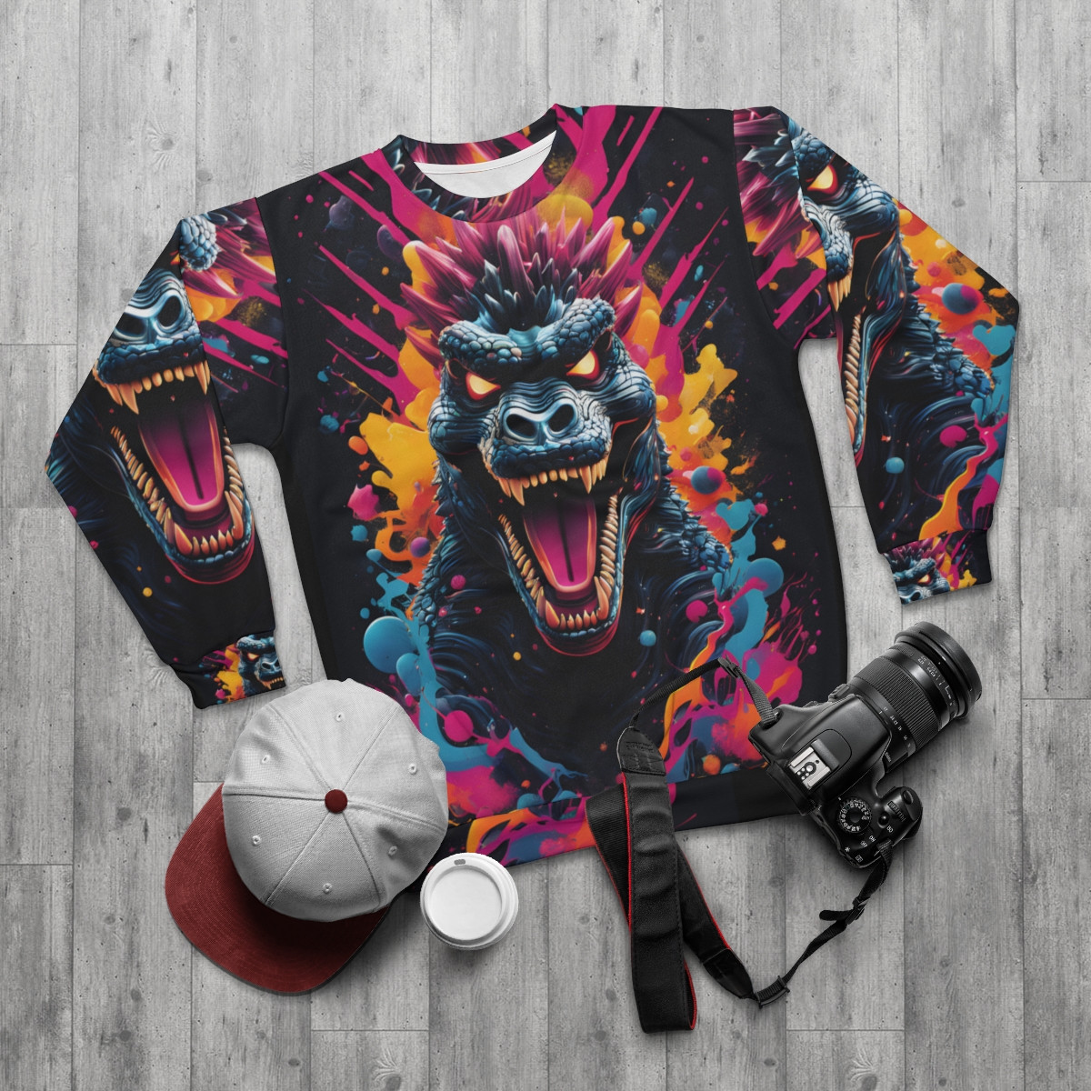Godzilla AOP Unisex Sweatshirt