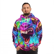 Trippy Crazy Teeth AOP Fashion Hoodie