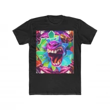 Trippy Crazy Teeth Men's Cotton Crew Tee