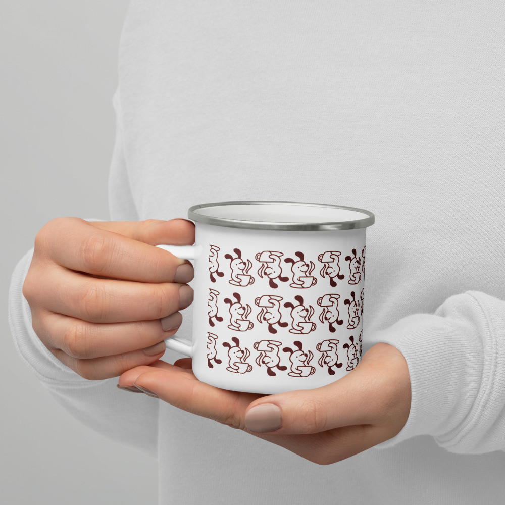 Enamel Dog Mug