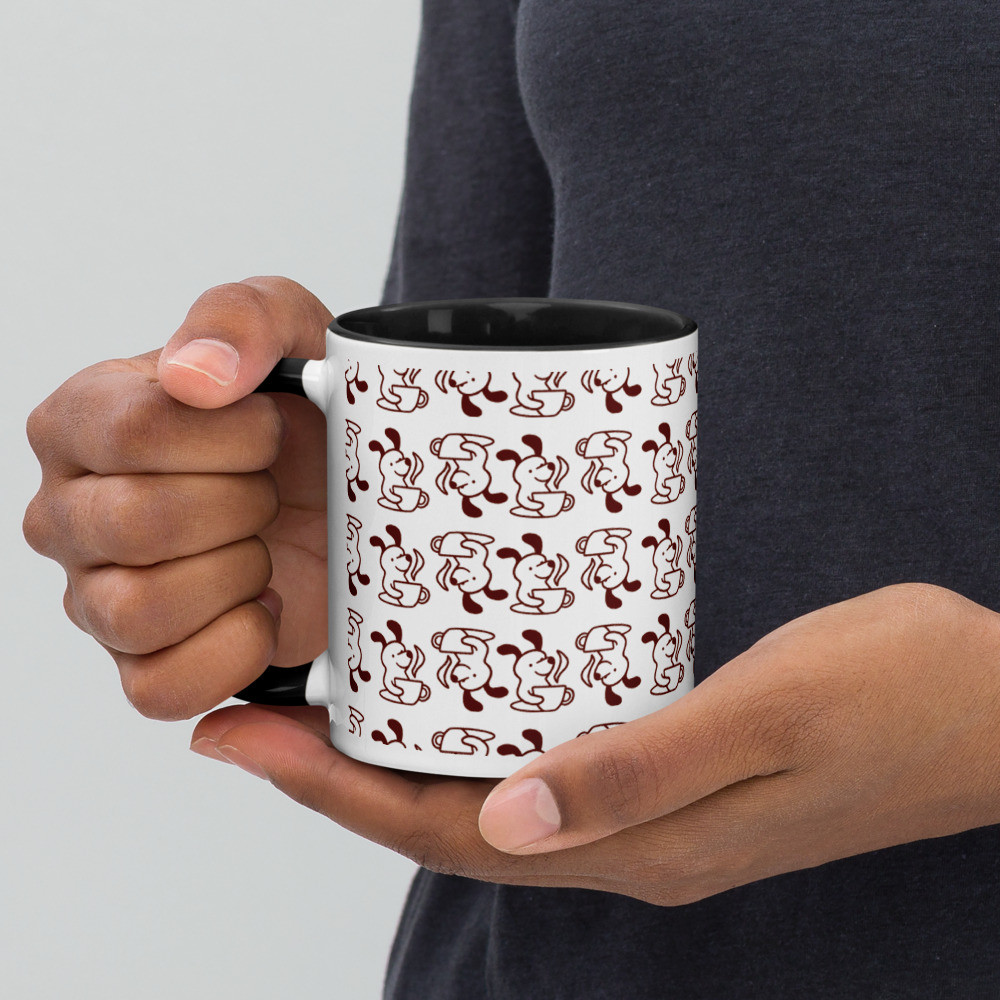 Dog Mug with Color Inside