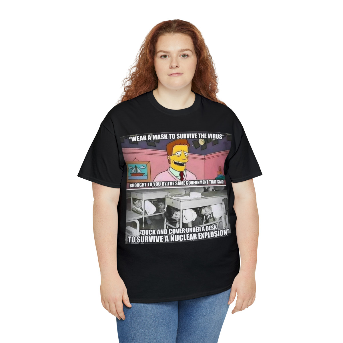 Wear a Mask is like Duck and Cover Short Sleeve Tee
