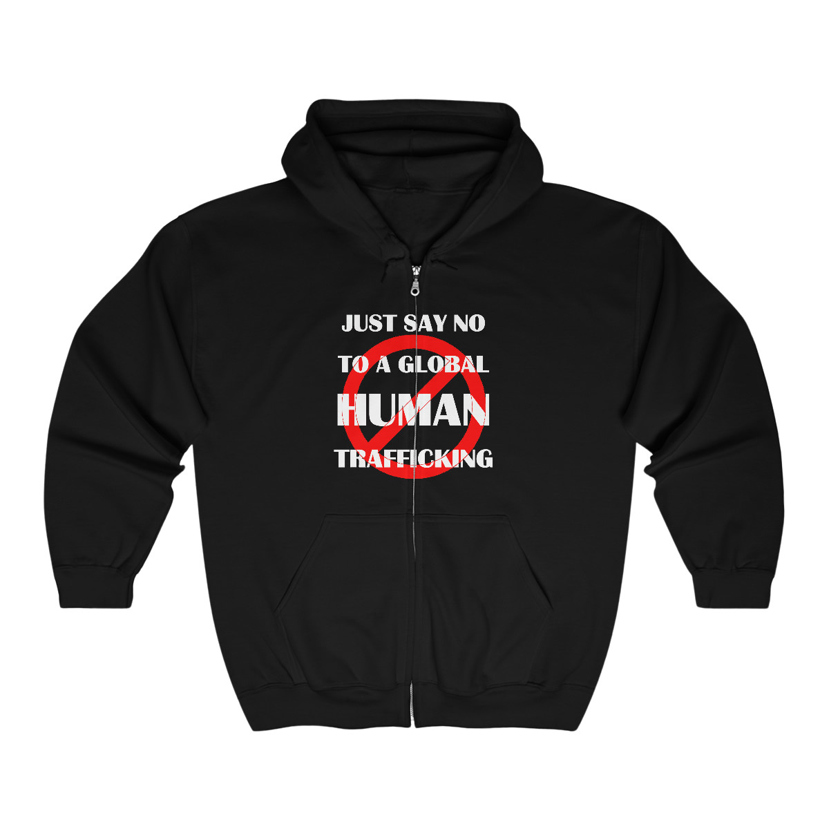 Just say No to Human Trafficking Unisex Heavy Blend™ Full Zip Hooded Sweatshirt