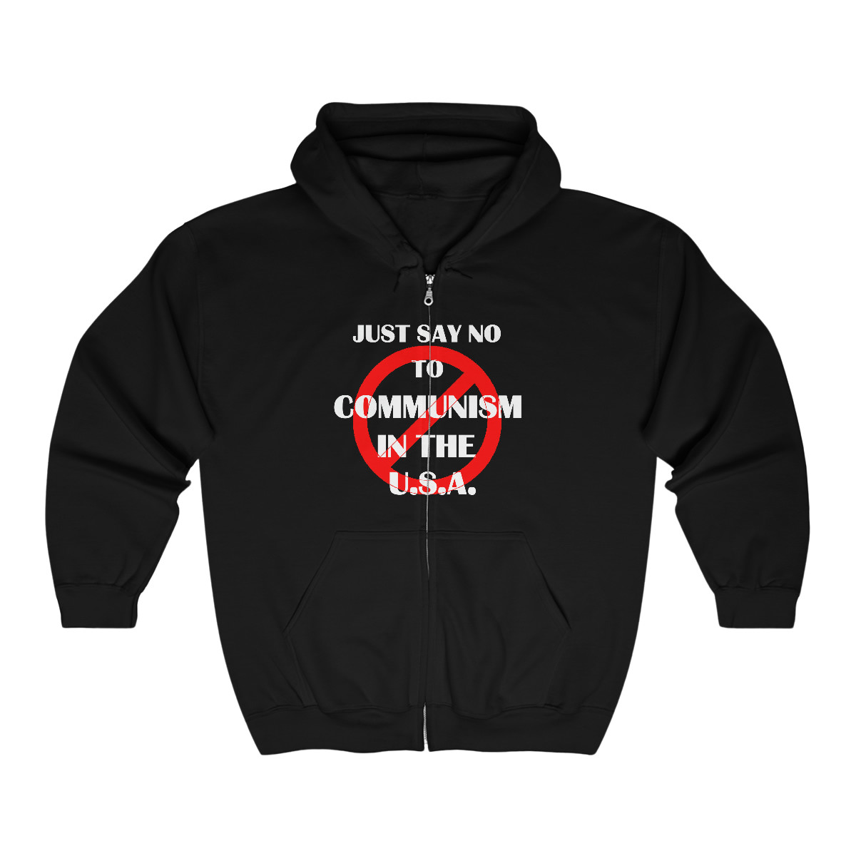 Just say No To Communism  Unisex Heavy Blend™ Full Zip Hooded Sweatshirt