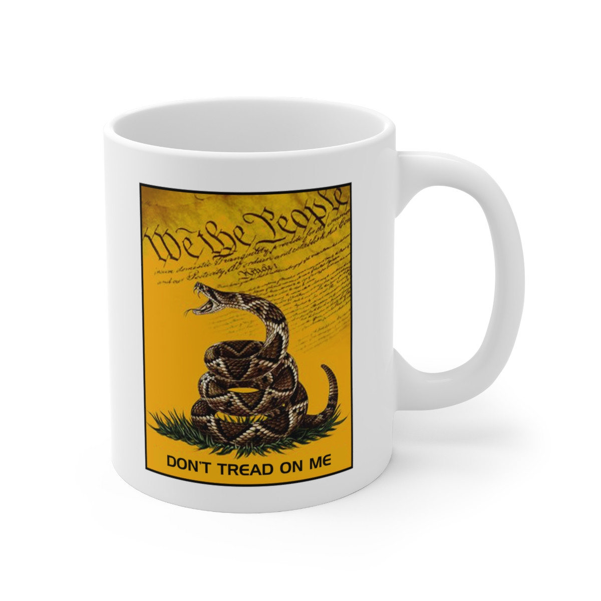 Don't Tread On Me Wht Ceramic Mug 11oz